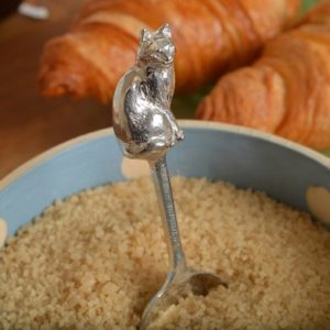 Pewter Spoon with Cat Handle