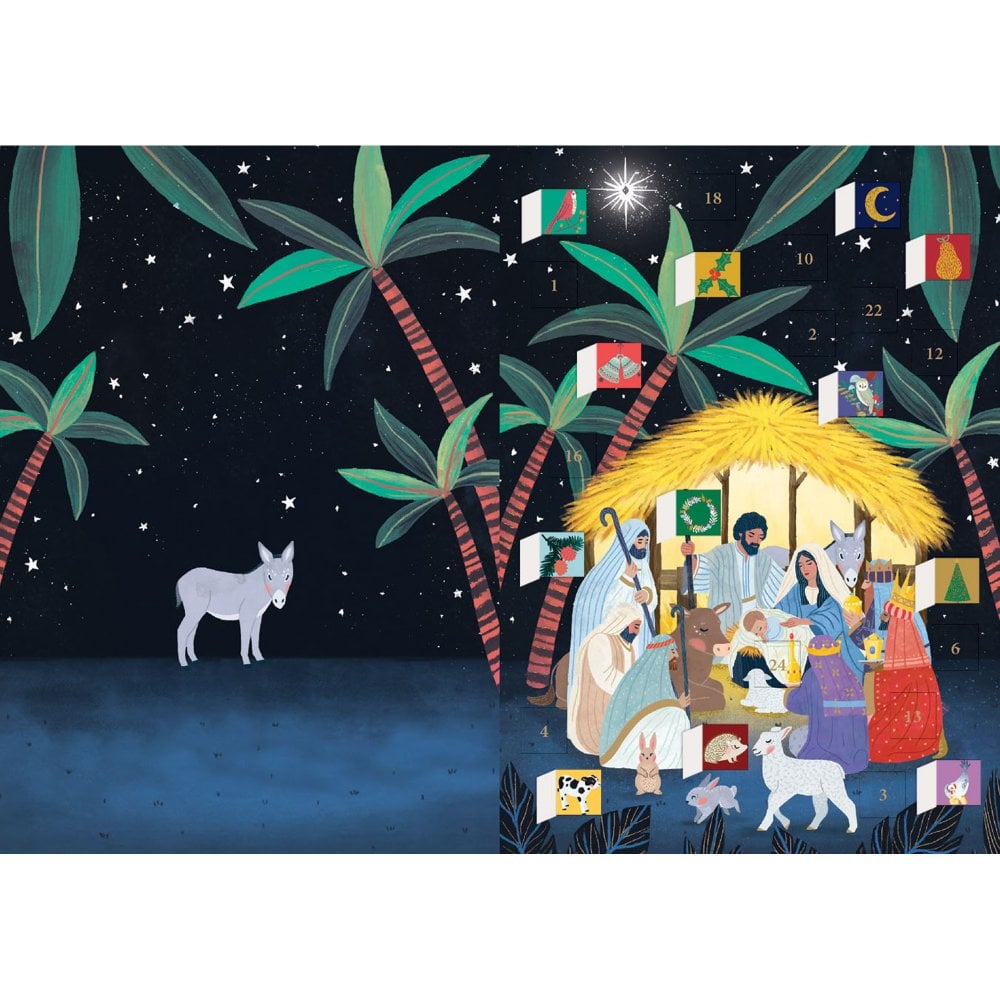 Away in a Manger Advent Card